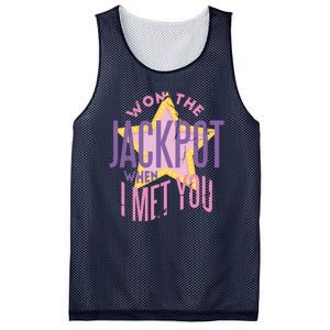 Won The Jackpot When I Met You Mesh Reversible Basketball Jersey Tank