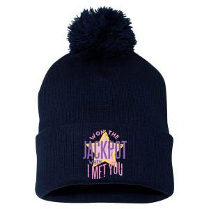 Won The Jackpot When I Met You Pom Pom 12in Knit Beanie