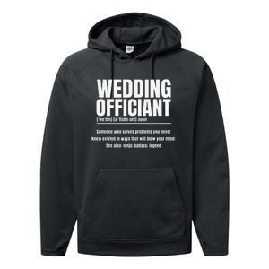 Wedding Officiant Noun Marriage Commissioner Civil Celebrant Performance Fleece Hoodie