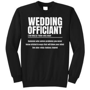 Wedding Officiant Noun Marriage Commissioner Civil Celebrant Sweatshirt