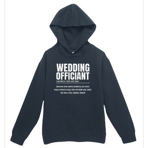 Wedding Officiant Noun Marriage Commissioner Civil Celebrant Urban Pullover Hoodie