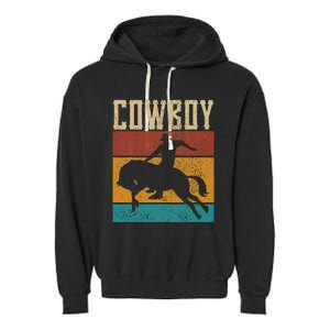 Western Outfits Nashville Country Rodeo Cowboy Garment-Dyed Fleece Hoodie