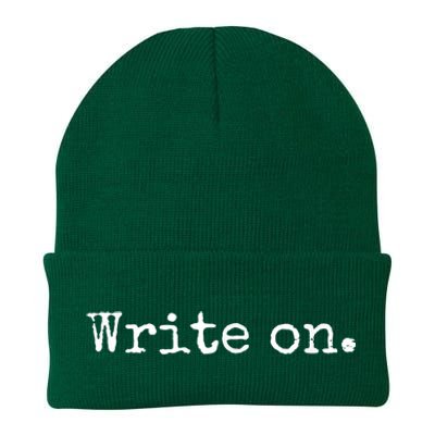 Write On. Novelty Writing Gift For Writers Knit Cap Winter Beanie