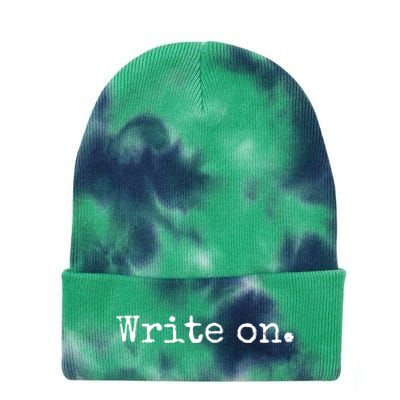 Write On. Novelty Writing Gift For Writers Tie Dye 12in Knit Beanie