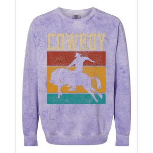 Western Outfits Nashville Country Rodeo Cowboy Colorblast Crewneck Sweatshirt