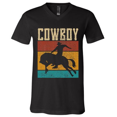 Western Outfits Nashville Country Rodeo Cowboy V-Neck T-Shirt