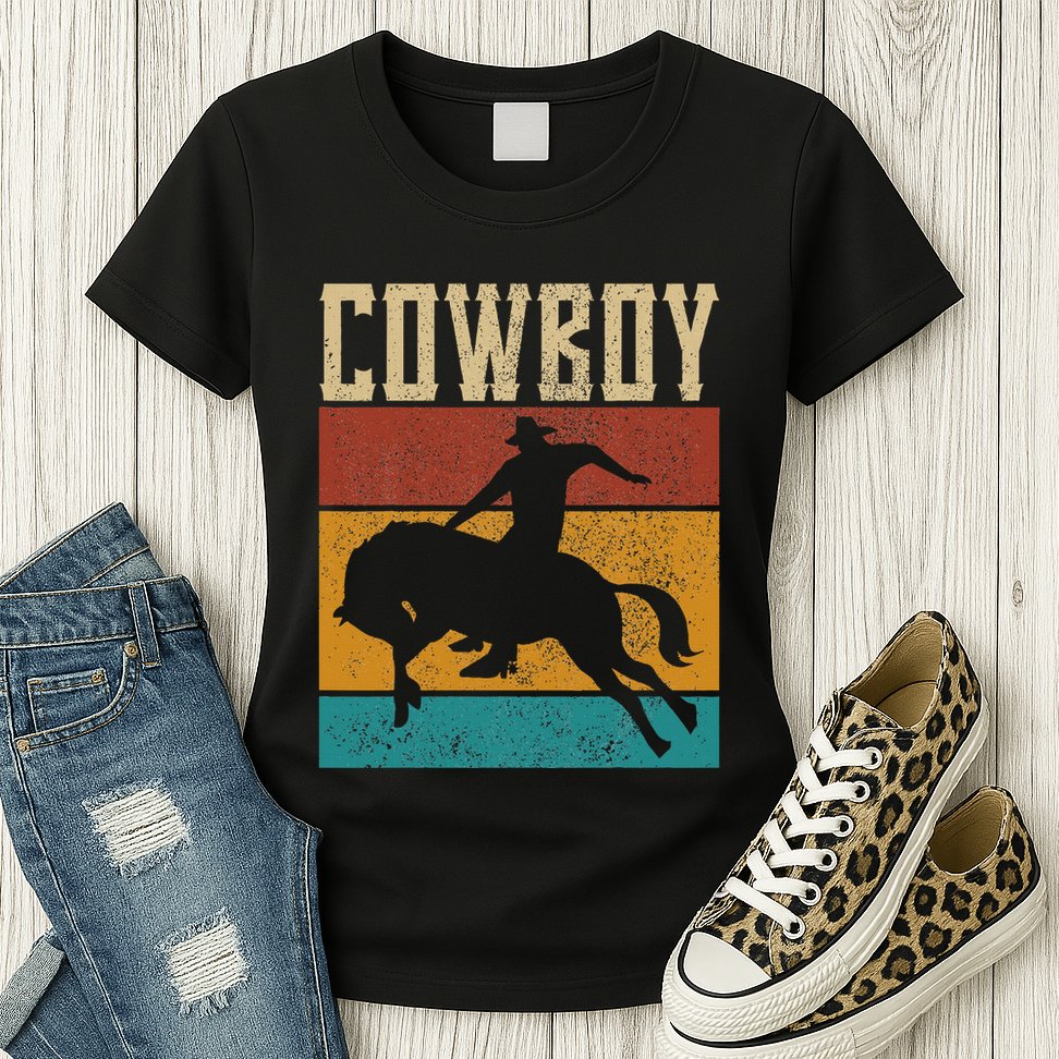 Western Outfits Nashville Country Rodeo Cowboy Womens T-Shirt