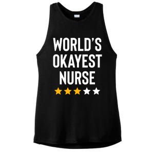 Worlds Okayest Nurse Er Cna Rn Nurse Life Funny Nurse Week Ladies PosiCharge Tri-Blend Wicking Tank