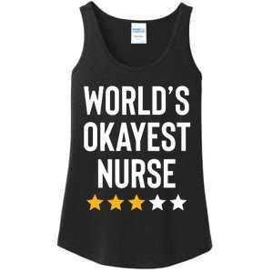 Worlds Okayest Nurse Er Cna Rn Nurse Life Funny Nurse Week Ladies Essential Tank