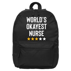 Worlds Okayest Nurse Er Cna Rn Nurse Life Funny Nurse Week 16 in Basic Backpack