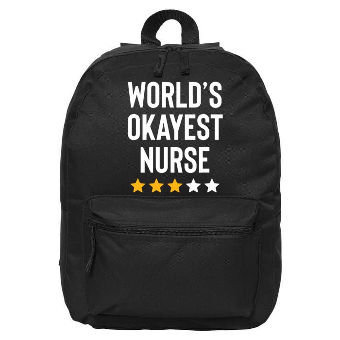 Worlds Okayest Nurse Er Cna Rn Nurse Life Funny Nurse Week 16 in Basic Backpack