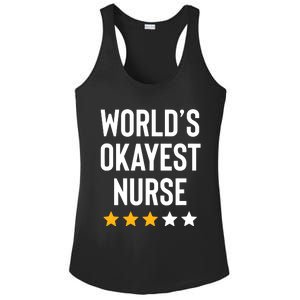 Worlds Okayest Nurse Er Cna Rn Nurse Life Funny Nurse Week Ladies PosiCharge Competitor Racerback Tank