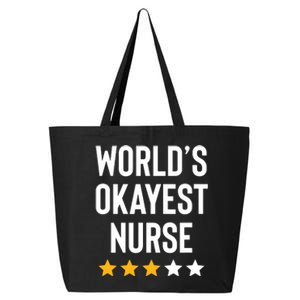 Worlds Okayest Nurse Er Cna Rn Nurse Life Funny Nurse Week 25L Jumbo Tote