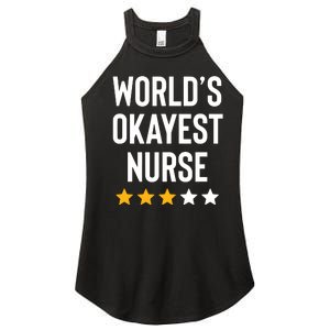 Worlds Okayest Nurse Er Cna Rn Nurse Life Funny Nurse Week Women's Perfect Tri Rocker Tank