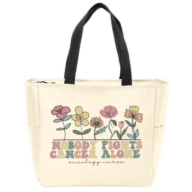 Wildflower Oncology Nurse Hem Onc Nurse Hematology Oncology Zip Tote Bag