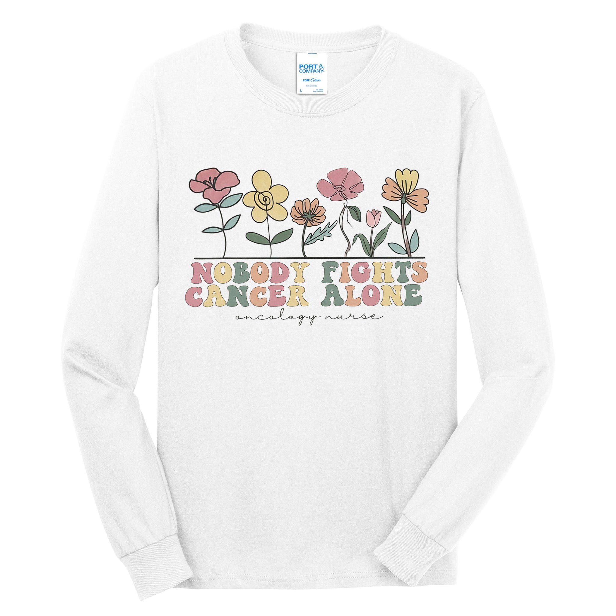 Wildflower Oncology Nurse Hem Onc Nurse Hematology Oncology Tall Long Sleeve T-Shirt