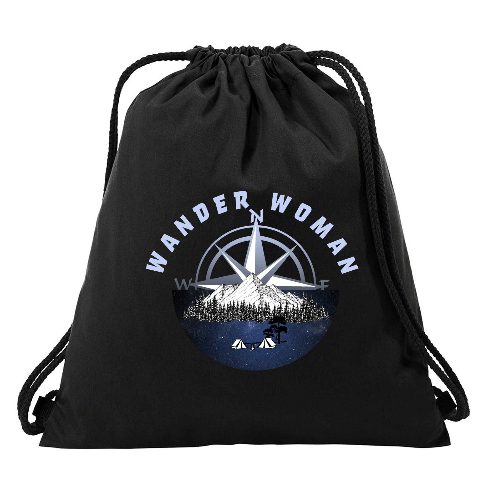 Wondar Woman Outdoors Camping Wonderer Drawstring Bag