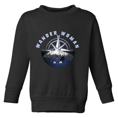 Wondar Woman Outdoors Camping Wonderer Toddler Sweatshirt