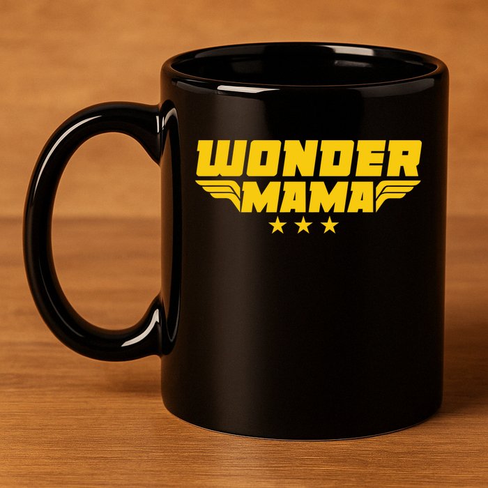 Wonder Mama 11oz C Handle Ceramic Mug