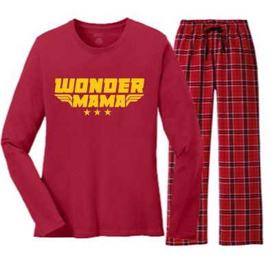 Wonder Mama Women's Long Sleeve Flannel Pajama Set 