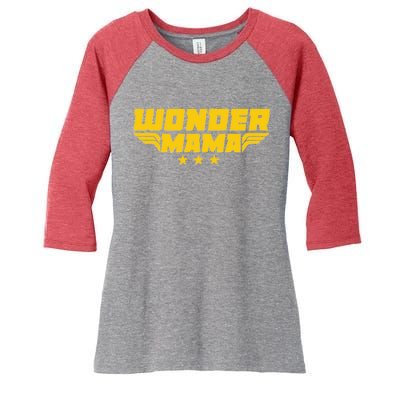 Wonder Mama Women's Tri-Blend 3/4-Sleeve Raglan Shirt