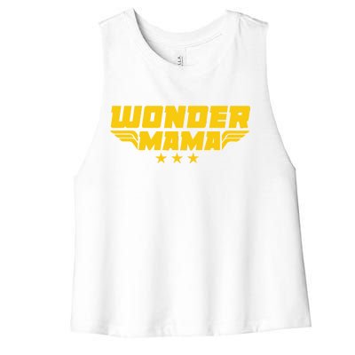 Wonder Mama Women's Racerback Cropped Tank