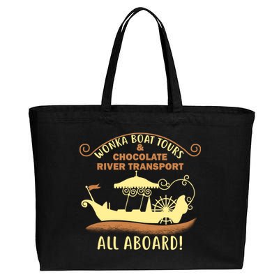 Wonka Boat Chocolate Tours All Aboard Cotton Canvas Jumbo Tote