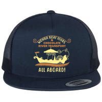 Wonka Boat Chocolate Tours All Aboard Flat Bill Trucker Hat