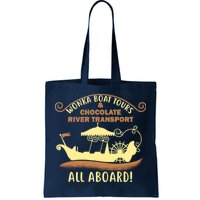 Wonka Boat Chocolate Tours All Aboard Tote Bag