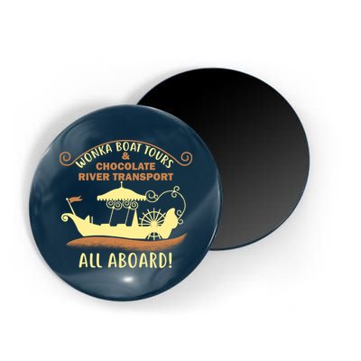 Wonka Boat Chocolate Tours All Aboard Magnet