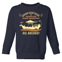 Wonka Boat Chocolate Tours All Aboard Toddler Sweatshirt