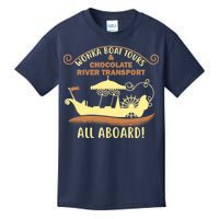 Wonka Boat Chocolate Tours All Aboard Kids T-Shirt