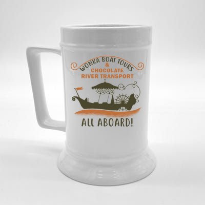 Wonka Boat Chocolate Tours All Aboard Beer Stein