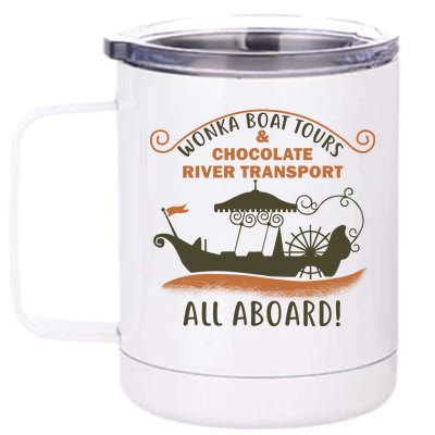 Wonka Boat Chocolate Tours All Aboard 12 oz Stainless Steel Tumbler Cup