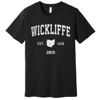 Wickliffe Ohio Oh Vintage Established Sports Design Premium T-Shirt