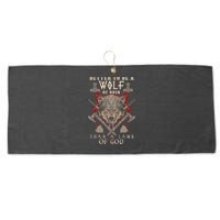 Wolf Of Odin Better To Be A Wolf Of Odin Than Large Microfiber Waffle Golf Towel