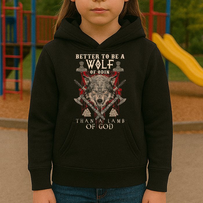 Wolf Of Odin Better To Be A Wolf Of Odin Than Kids Hoodie