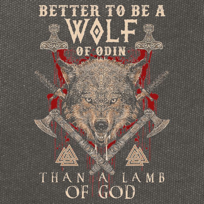 Wolf Of Odin Better To Be A Wolf Of Odin Than Cotton Canvas Backpack