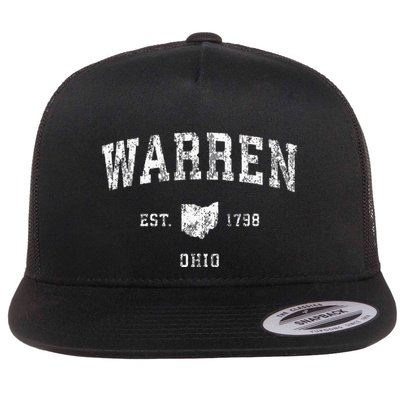 Warren Ohio Oh Vintage Athletic Sports Flatbill Hat