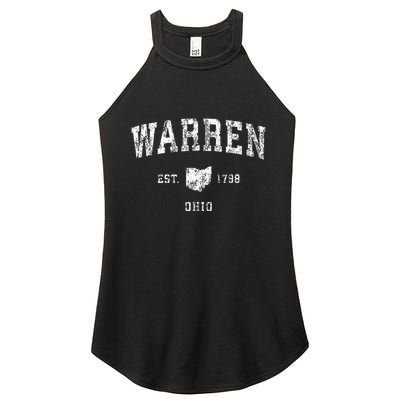 Warren Ohio Oh Vintage Athletic Sports Women's Perfect Tri Rocker Tank