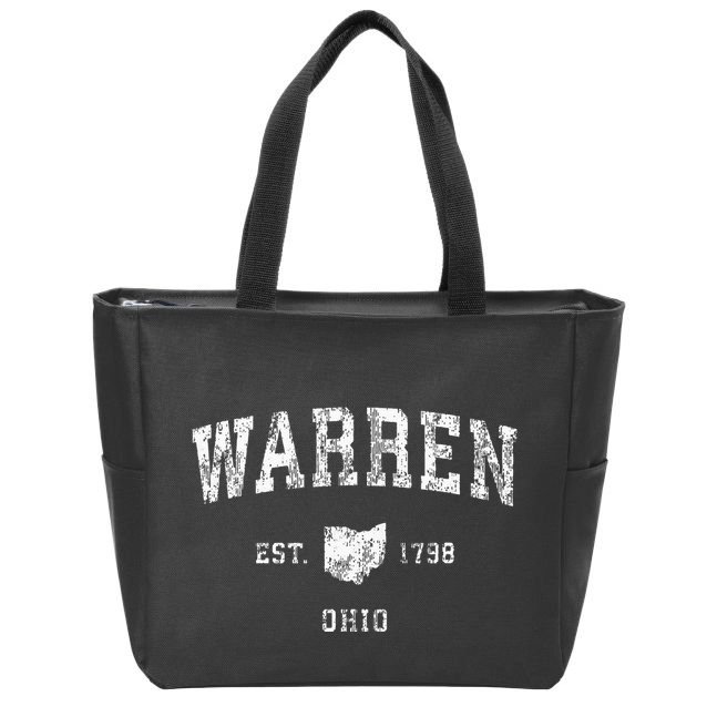 Warren Ohio Oh Vintage Athletic Sports Zip Tote Bag