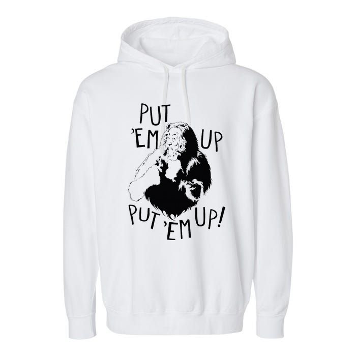 Wizard Of Oz Cowardly Lion Put Em Up Garment-Dyed Fleece Hoodie