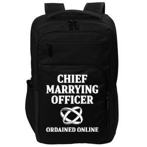 Wedding Officiant Officer Internet Ordained Minister Gift Impact Tech Backpack