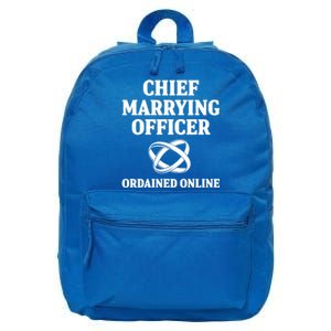 Wedding Officiant Officer Internet Ordained Minister Gift 16 in Basic Backpack