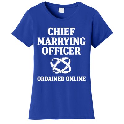 Wedding Officiant Officer Internet Ordained Minister Gift Women's T-Shirt