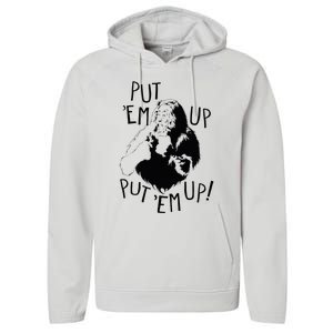 Wizard Of Oz Cowardly Lion Put Em Up Performance Fleece Hoodie