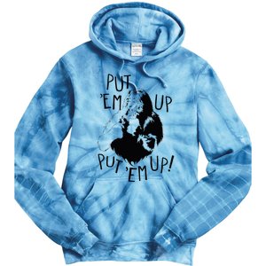 Wizard Of Oz Cowardly Lion Put Em Up Tie Dye Hoodie