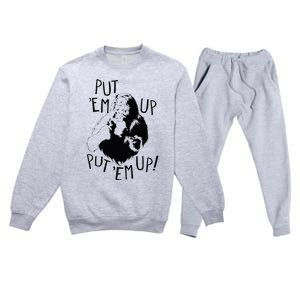 Wizard Of Oz Cowardly Lion Put Em Up Premium Crewneck Sweatsuit Set