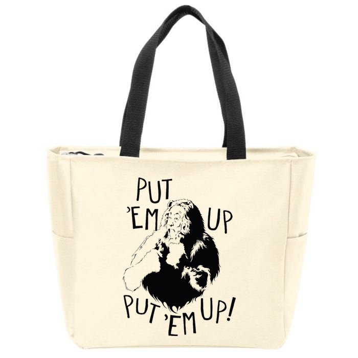 Wizard Of Oz Cowardly Lion Put Em Up Zip Tote Bag