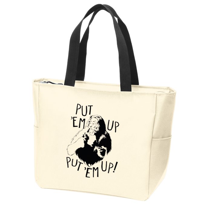 Wizard Of Oz Cowardly Lion Put Em Up Zip Tote Bag